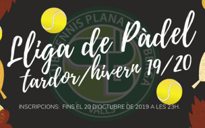 Torna la Lliga de pàdel Tardor/Hivern