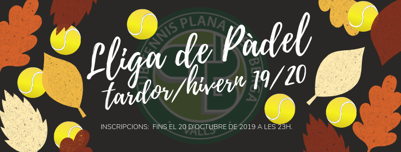 Torna la Lliga de pàdel Tardor/Hivern
