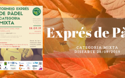 Torneig Exprés de Pàdel Categoria Mixta