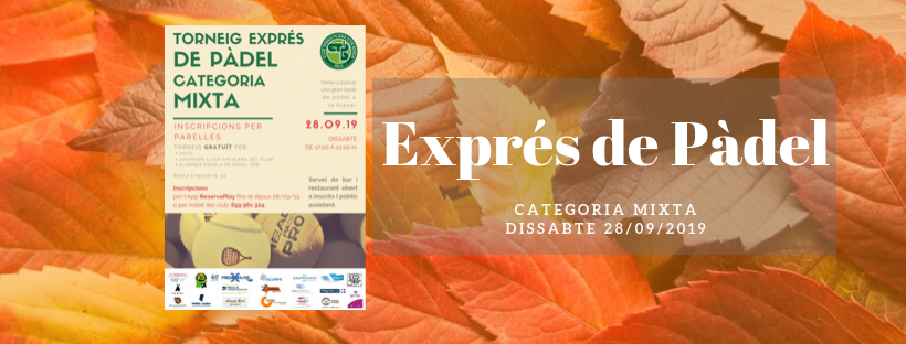 Torneig Exprés de Pàdel Categoria Mixta