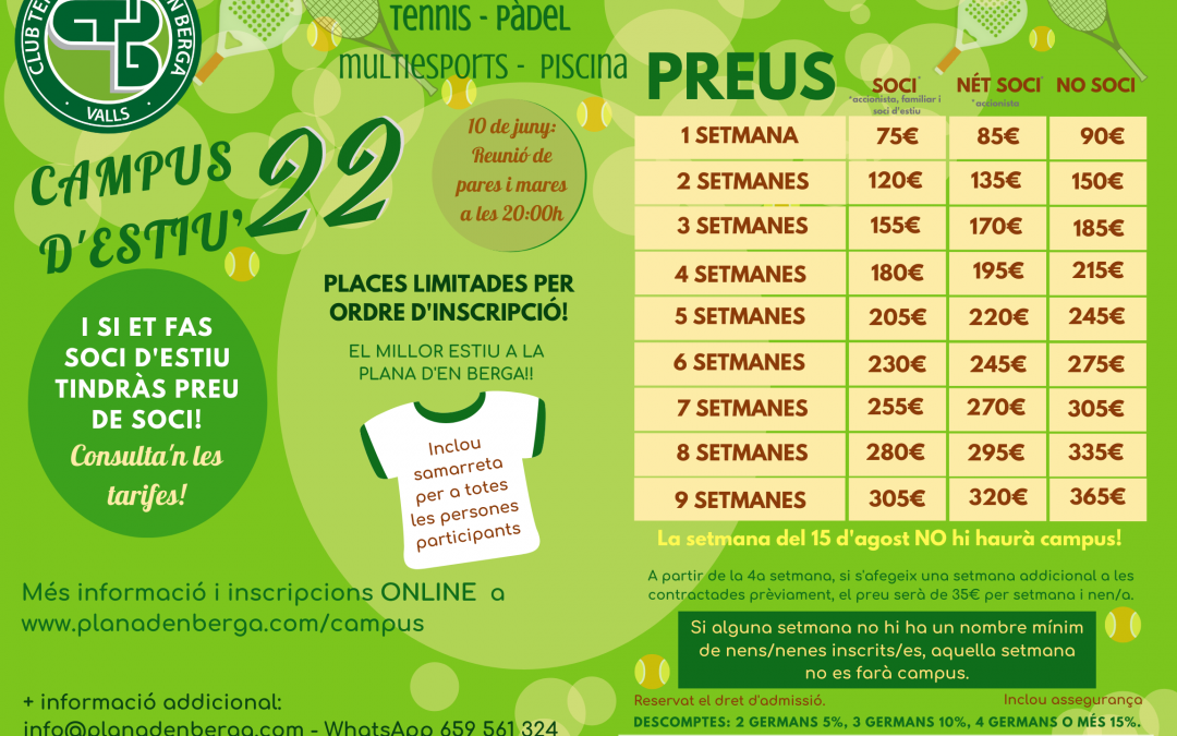 Campus d’Estiu 2022!