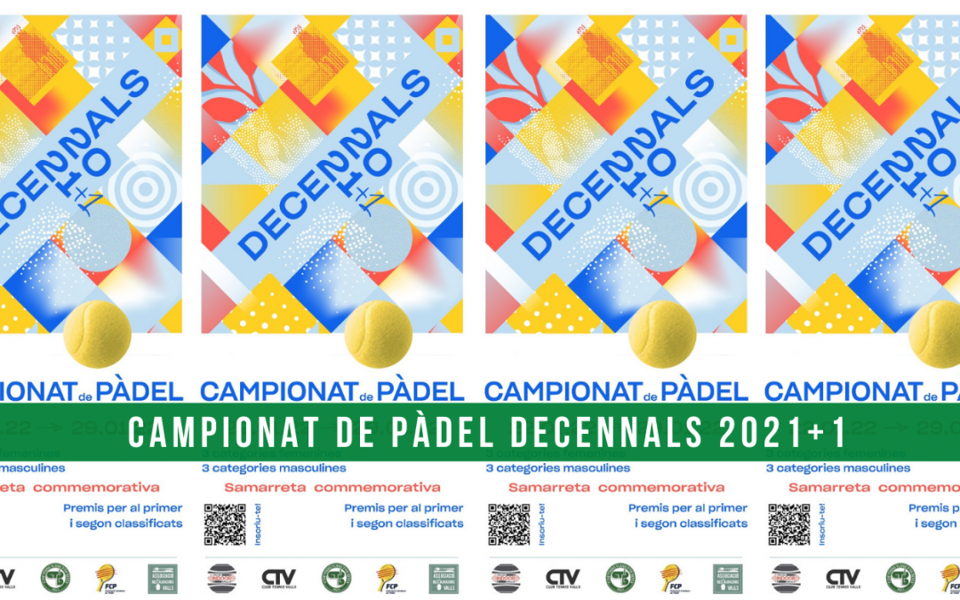 Quadres de joc 2a i 3a Femenina Campionat de Pàdel Decennals 2021+1