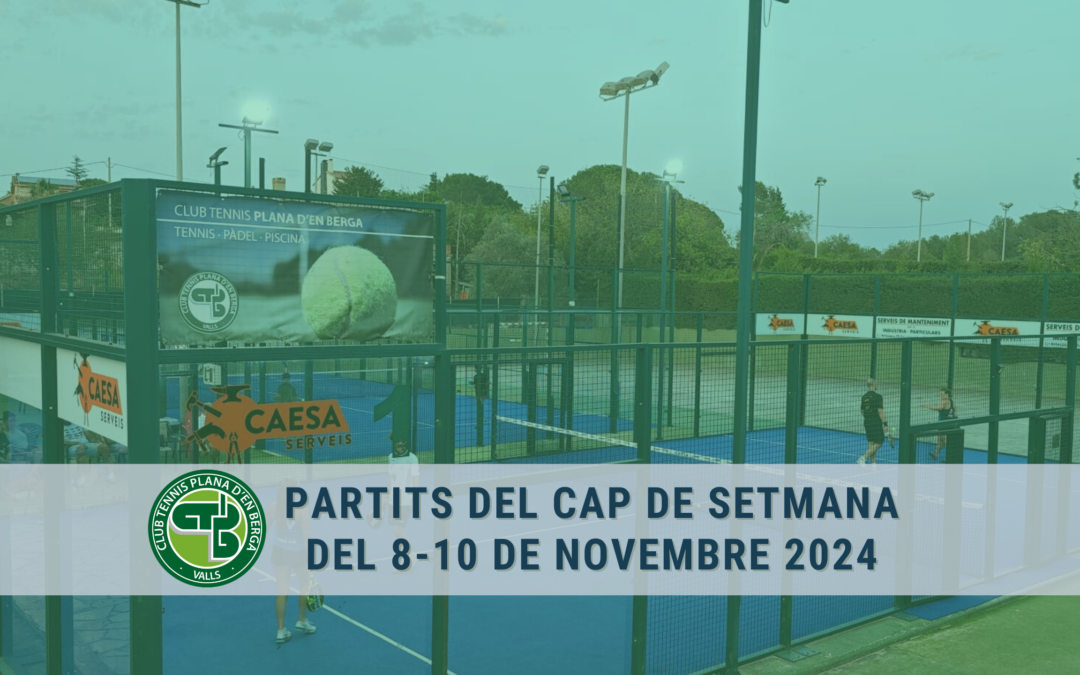 Partits del cap de setmana del 8-10 de novembre