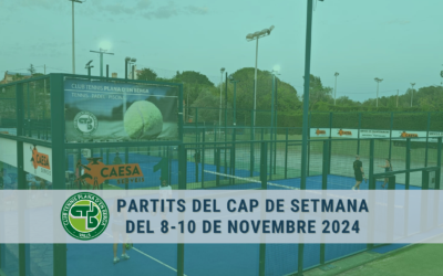 Partits del cap de setmana del 8-10 de novembre