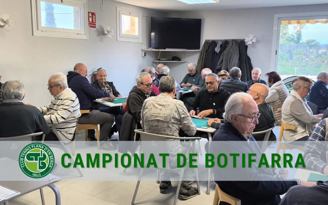 1a jornada del campionat de Botifarra 2025-2026