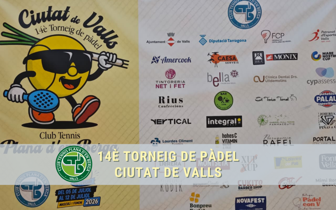 En marxa la Categoria Mixta del Torneig de Pàdel Ciutat de Valls 2026